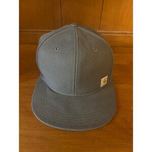 Carhartt Snapback Hat Grey 100% Cotton Adjustable Fit Unisex